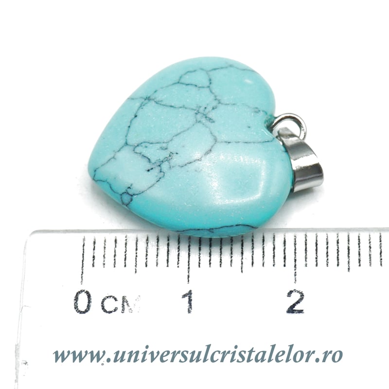 Pandantiv howlit albastru inima