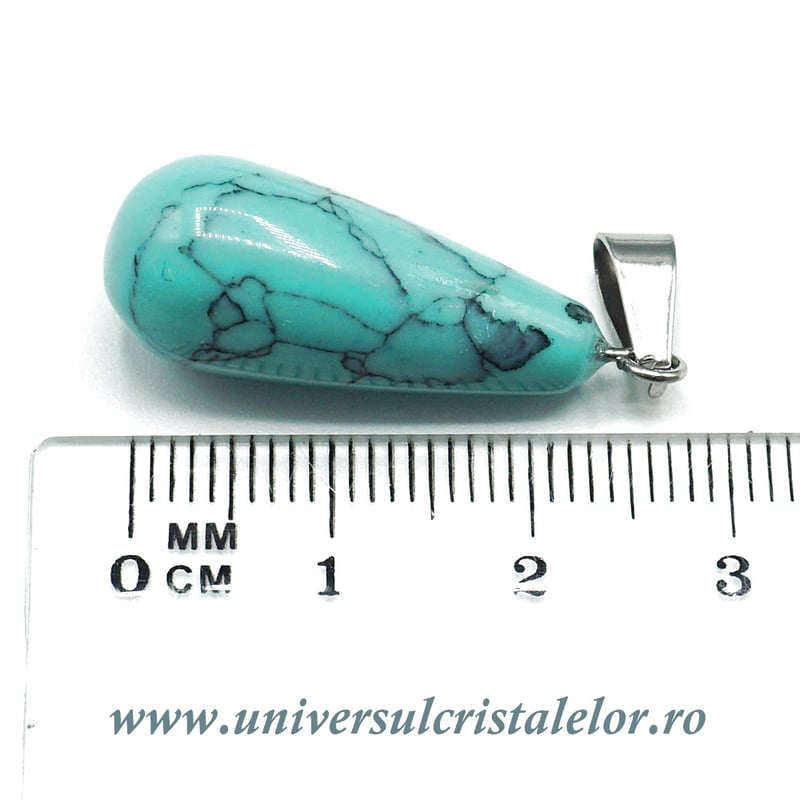 Pandantiv howlit albastru picatura