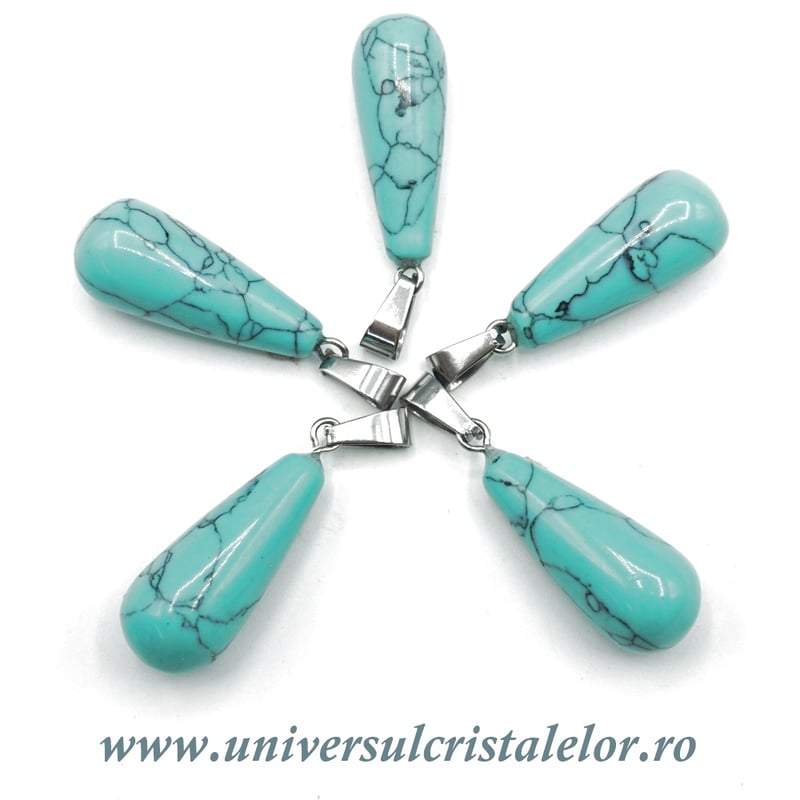 Pandantiv howlit albastru picatura