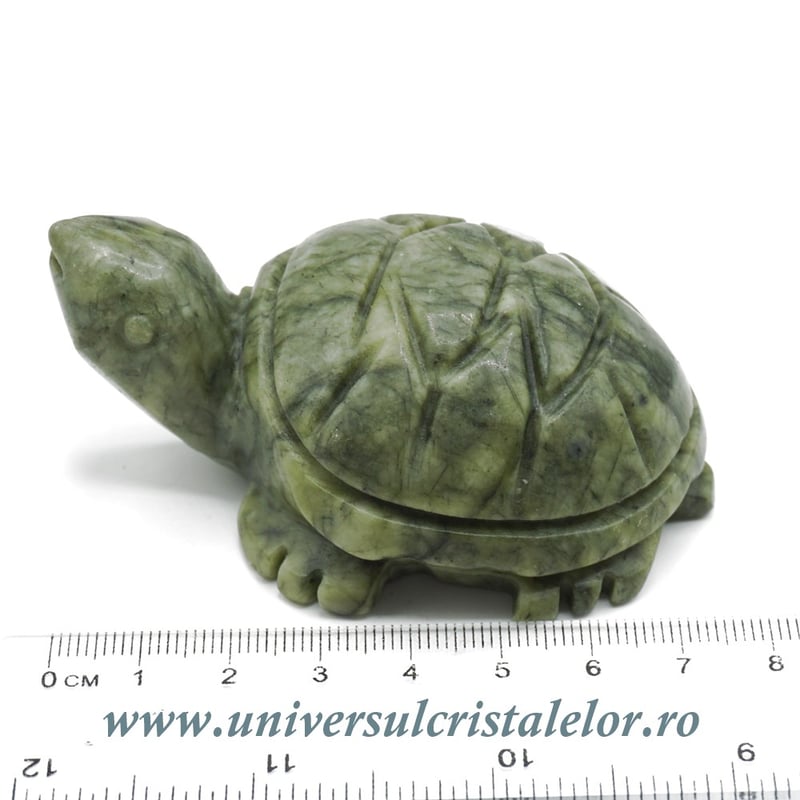 Figurina jad ( nefrit ) broasca testoasa unicat m03