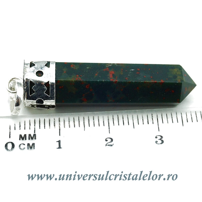 Pandantiv jasp heliotrop varf