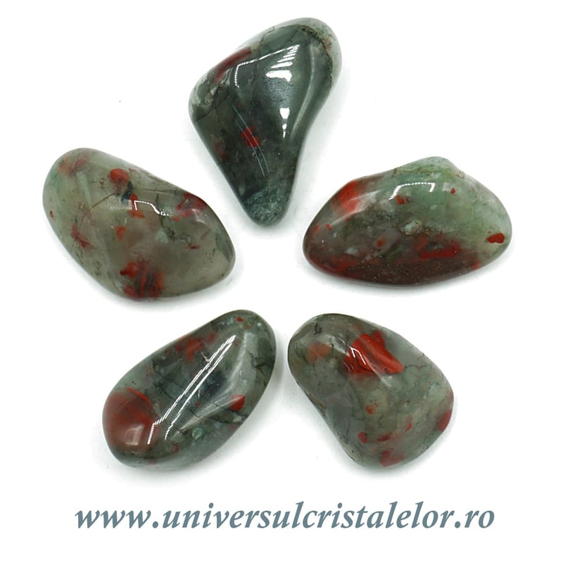 Jasp heliotrop (piatra sangelui) piatra rulata