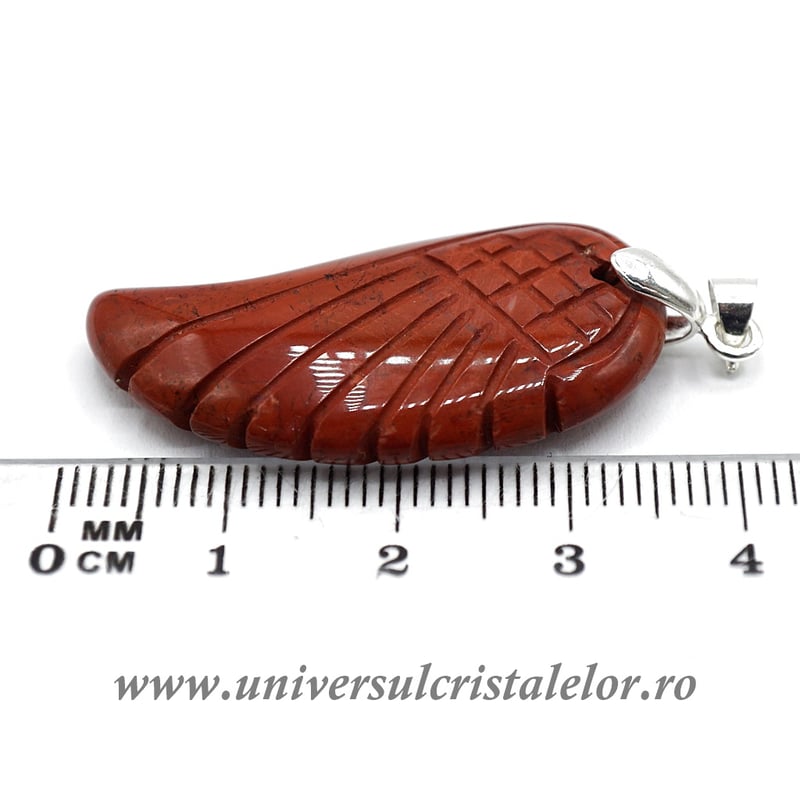 Pandantiv jasp rosu aripa m1
