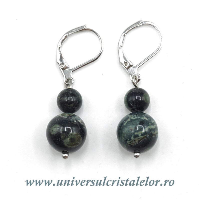 Cercei jasp kambaba rotund-10mm m03