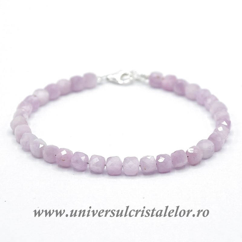 Bratara kunzit cub fatetat - 5 mm