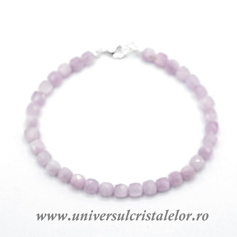 Bratara kunzit cub fatetat - 5 mm