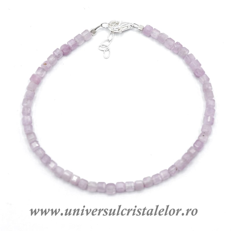 Bratara kunzit cub fatetat - 3,7 mm