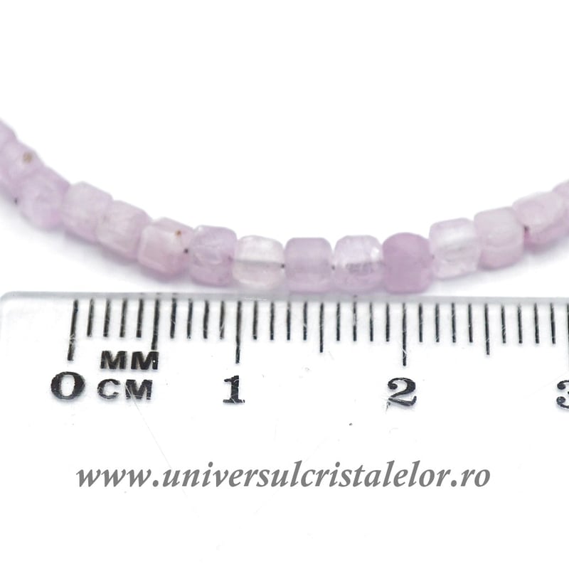 Bratara kunzit cub fatetat - 3,7 mm