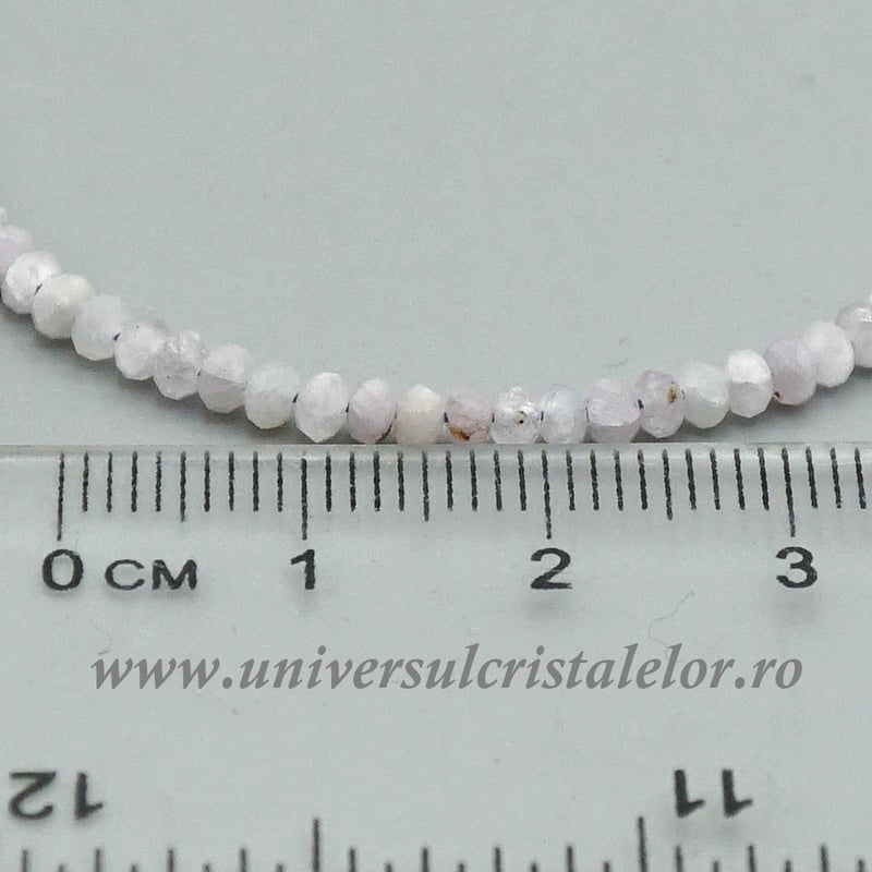 Bratara kunzit rotund fatetat 3 mm