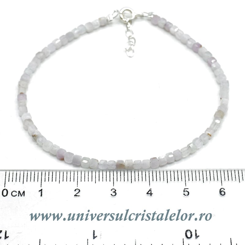 Bratara kunzit cub fatetat - 2,7 mm