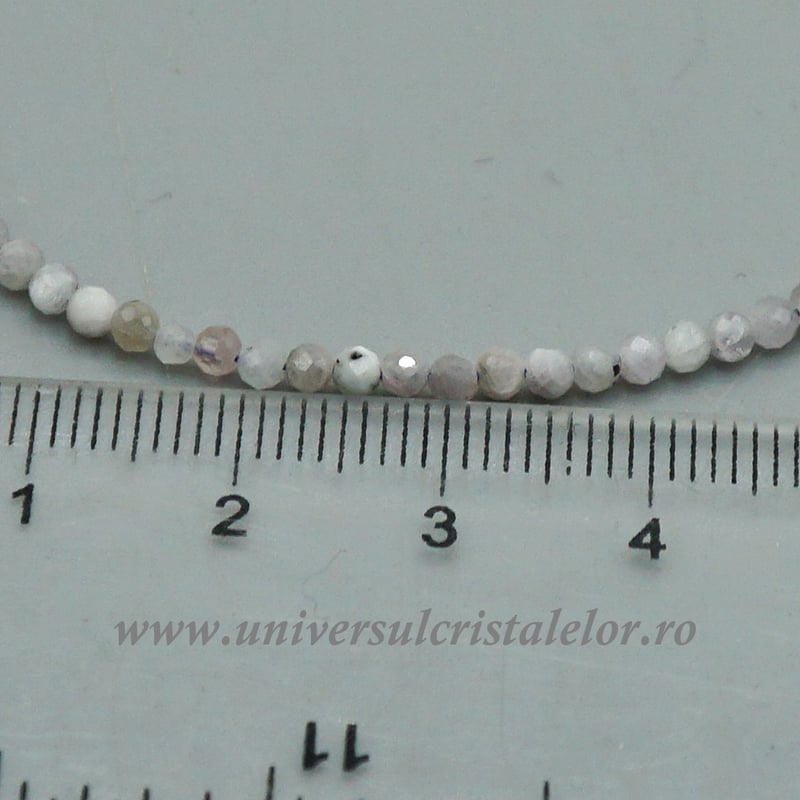 Colier kunzit rotund fatetat -2,7 mm