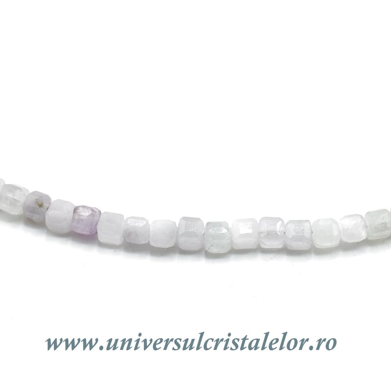 Colier kunzit cub fatetat - 2,7 mm