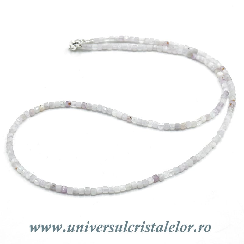 Colier kunzit cub fatetat - 2,7 mm