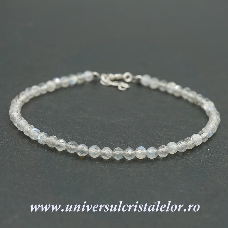 Bratara labradorit rotund fatetat - 3,5mm