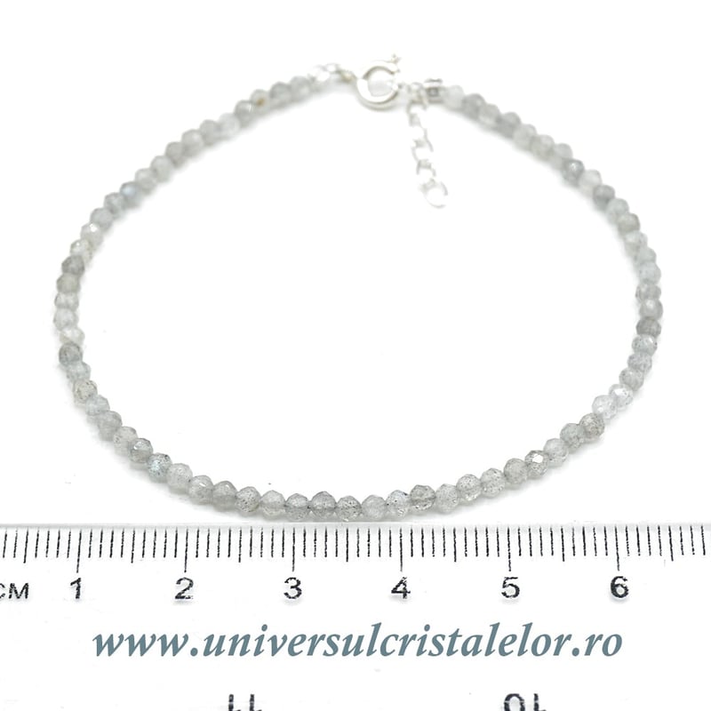 Bratara labradorit rotund fatetat - 2,6mm