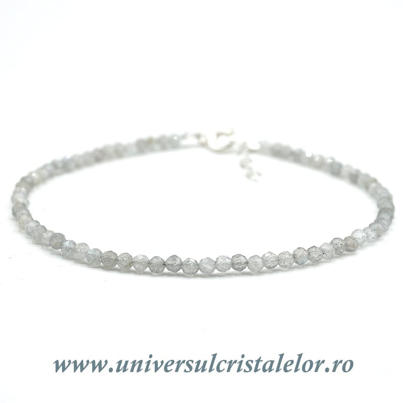 Bratara labradorit rotund fatetat - 2,6mm