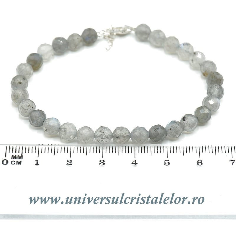 Bratara labradorit rotund fatetat- 5,7mm