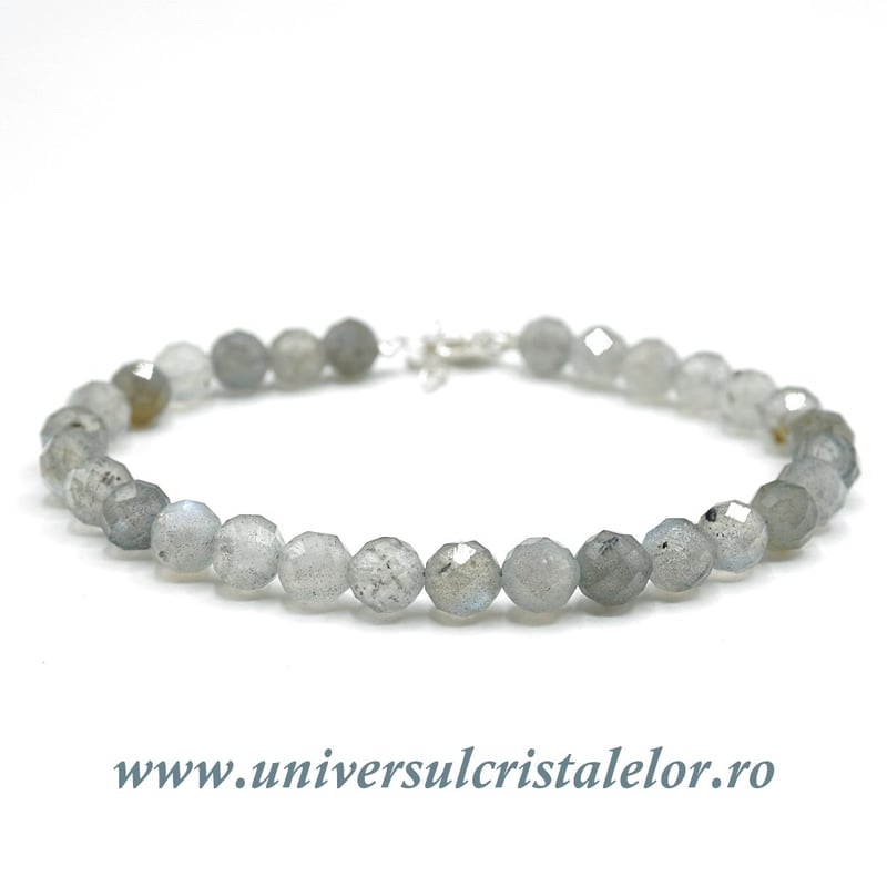 Bratara labradorit rotund fatetat- 5,7mm