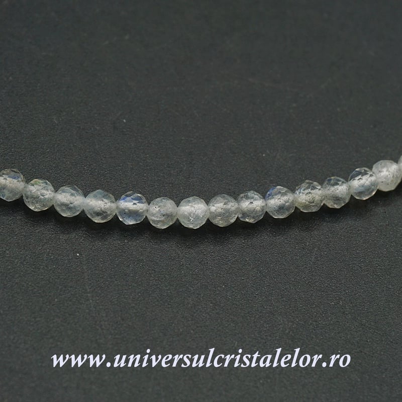 Colier labradorit rotund fatetat - 3,5 mm