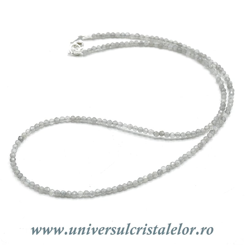 Colier labradorit rotund fatetat - 2.6 mm