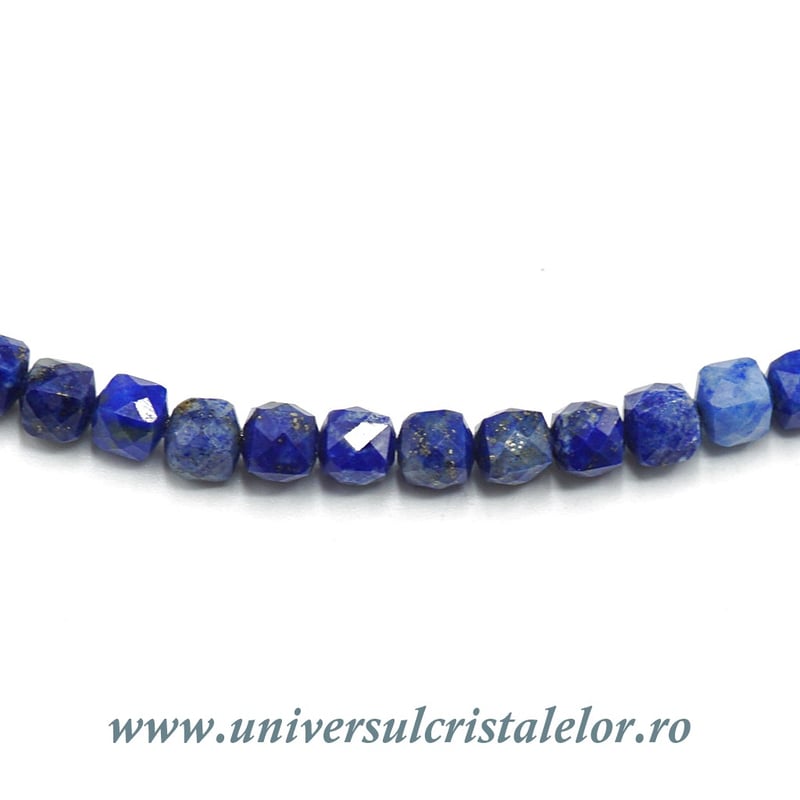 Colier lapis lazuli cub fatetat - 4.3 mm
