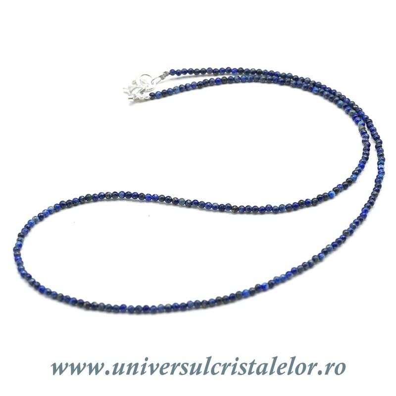 Colier lapis lazuli rotund - 2 mm