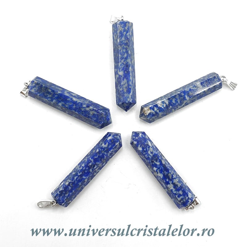 Pandantiv lapis lazuli dublu varf