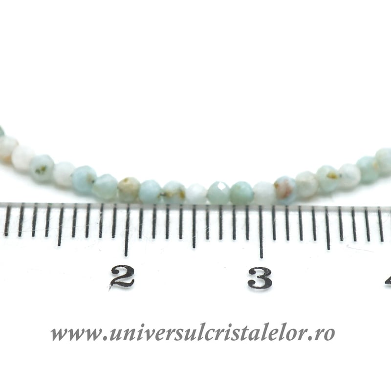 Bratara larimar rotund fatetat - 2,2mm