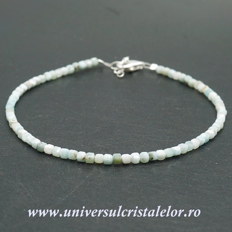 Bratara larimar cub fatetat - 2,5mm