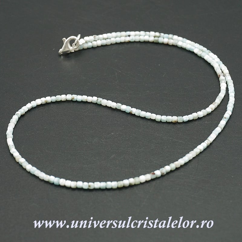 Colier larimar cub fatetat - 2.5 mm