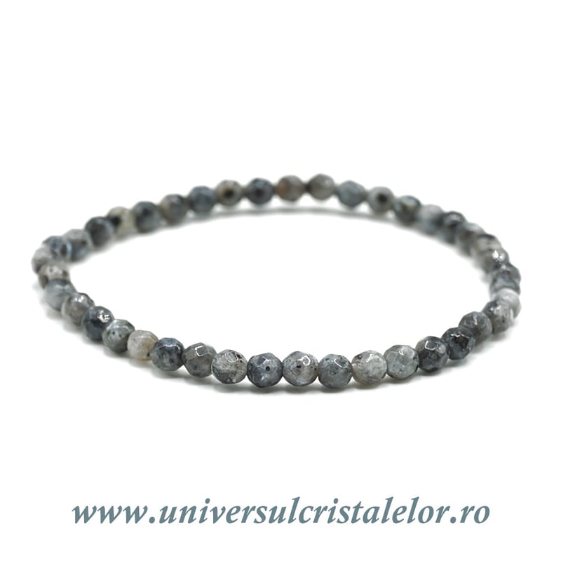 Bratara larvikit rotund fatetat- 4 mm