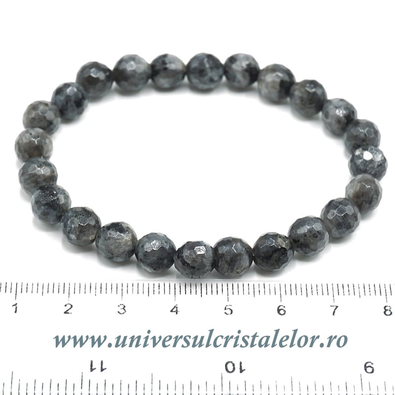 Bratara larvikit rotund fatetat- 8 mm