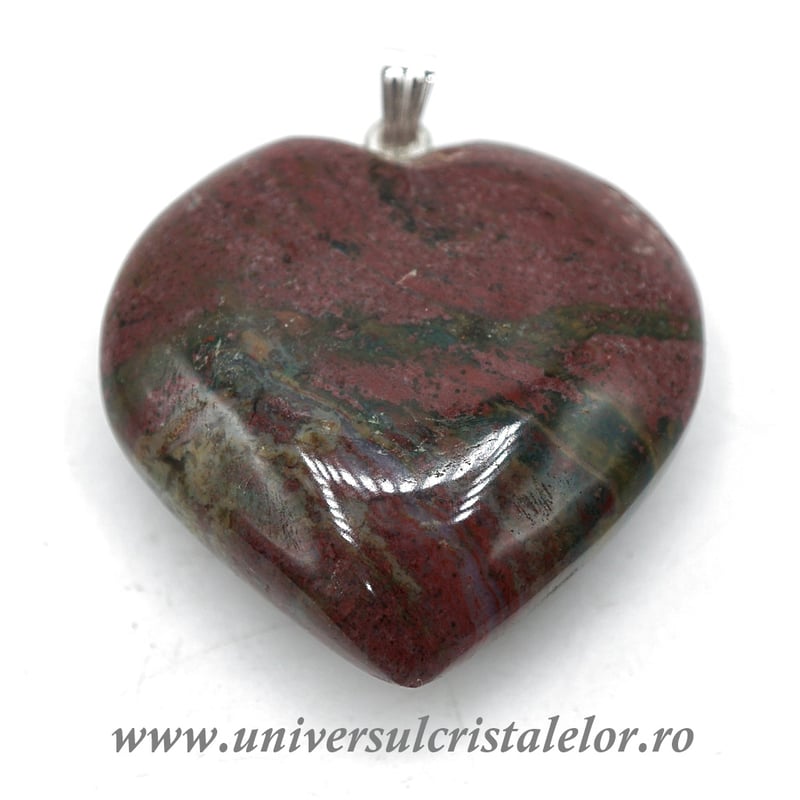 Pandantiv lemn pietrificat inima