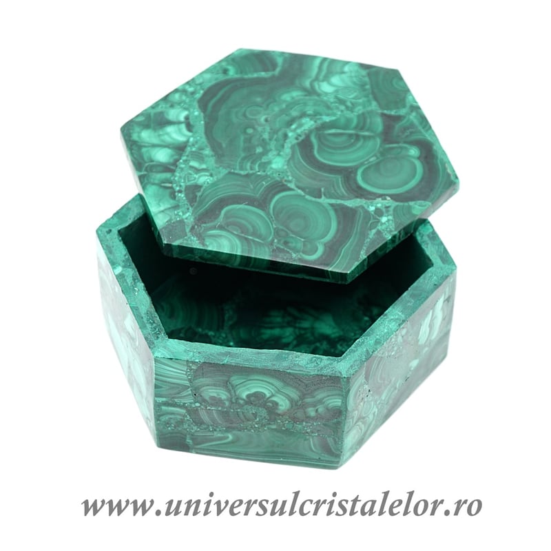 Caseta bijuterii malachit