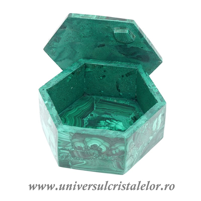 Caseta bijuterii malachit