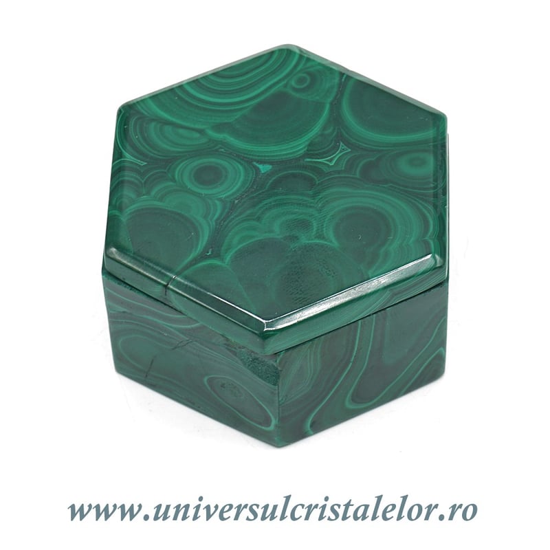 Caseta bijuterii malachit