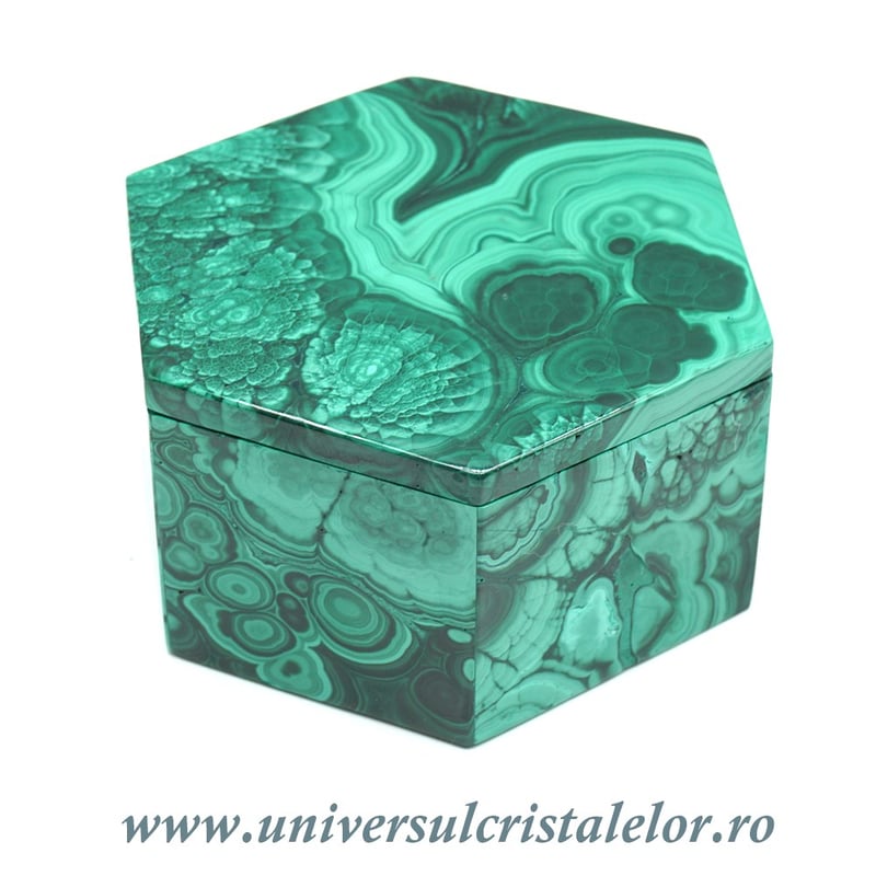 Caseta bijuterii malachit