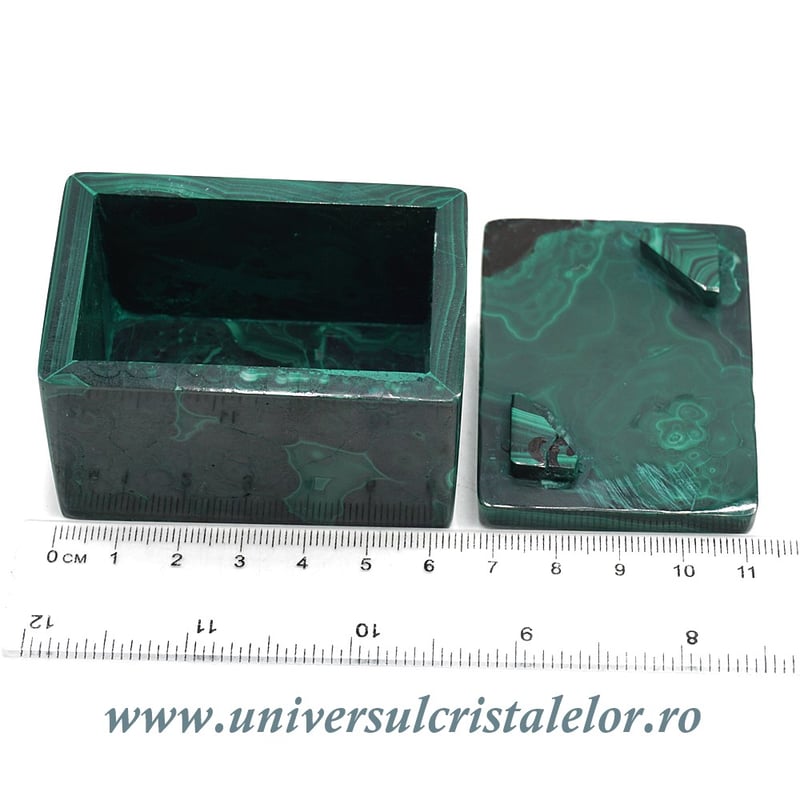 Caseta bijuterii malachit