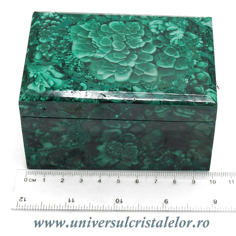 Caseta bijuterii malachit