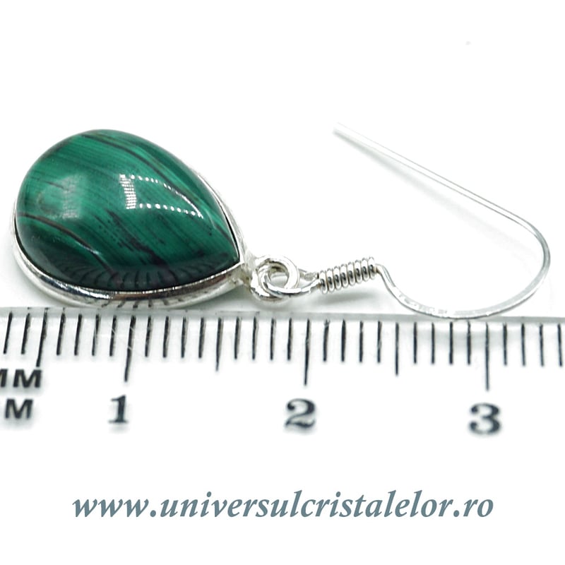 Cercei malachit lacrima