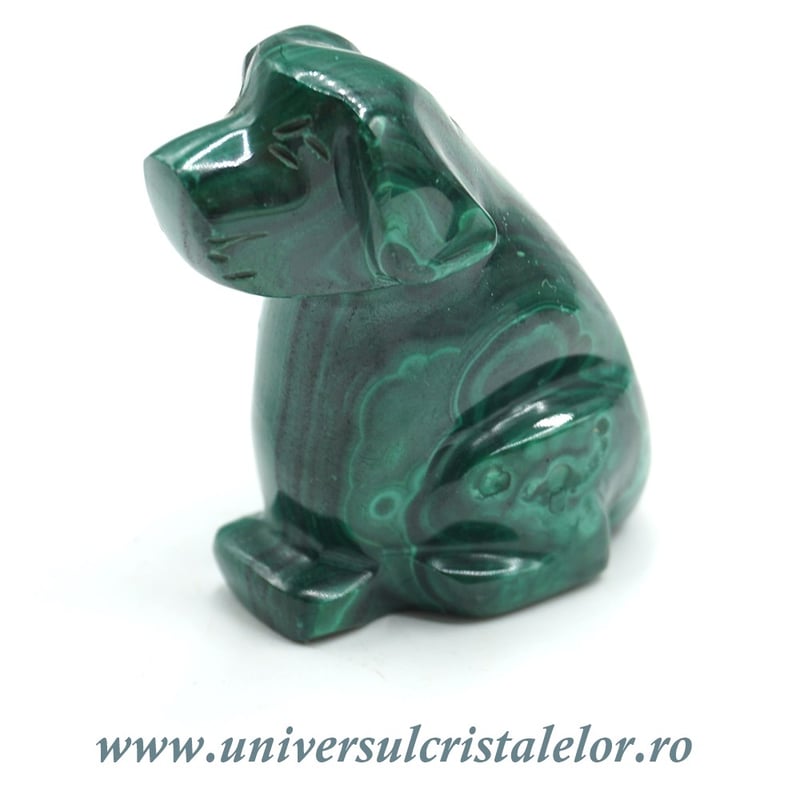 Figurina malachit caine