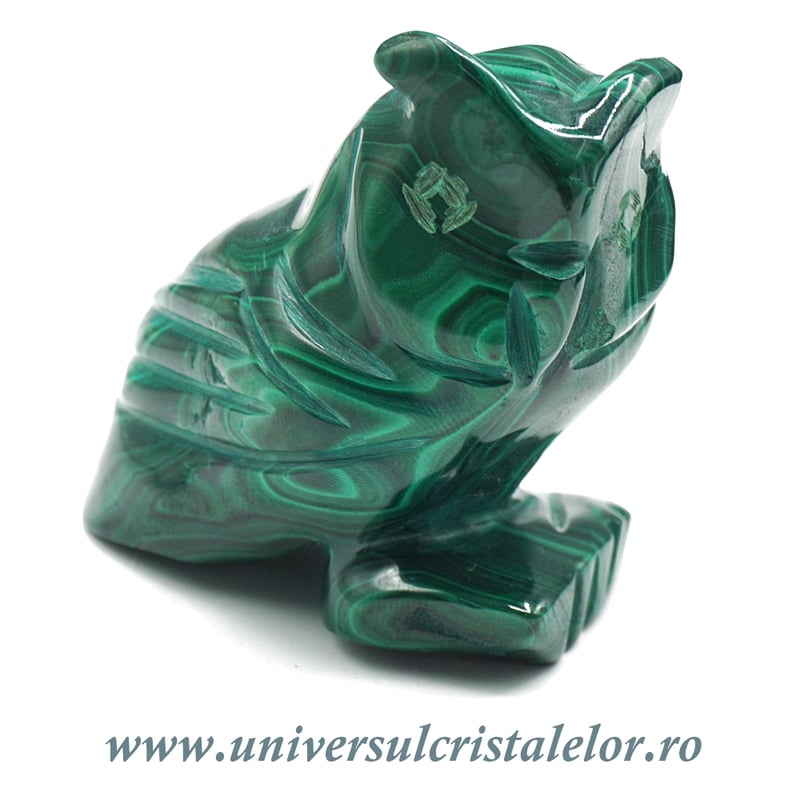 Figurina malachit bufnita