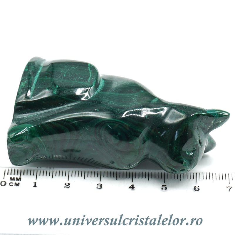 Figurina malachit pisica