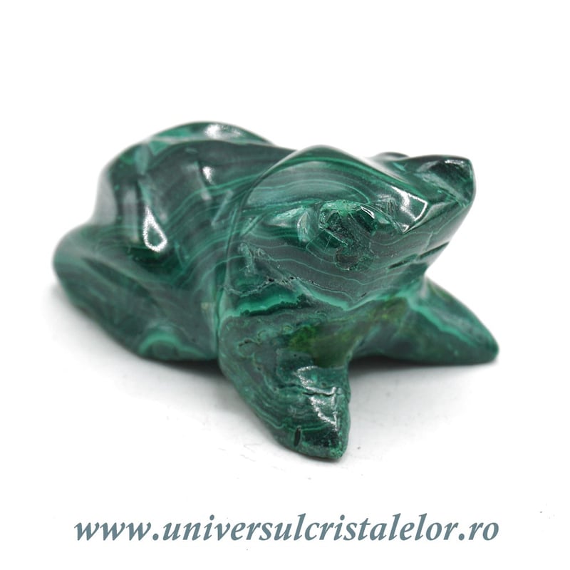 Figurina malachit broasca raioasa