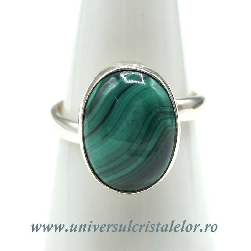 Inel malachit oval reglabil m2