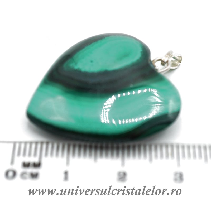 Pandantiv malachit inima