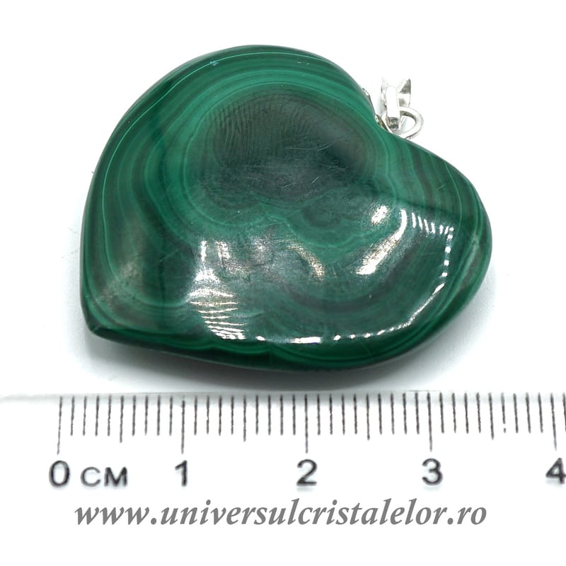 Pandantiv malachit inima