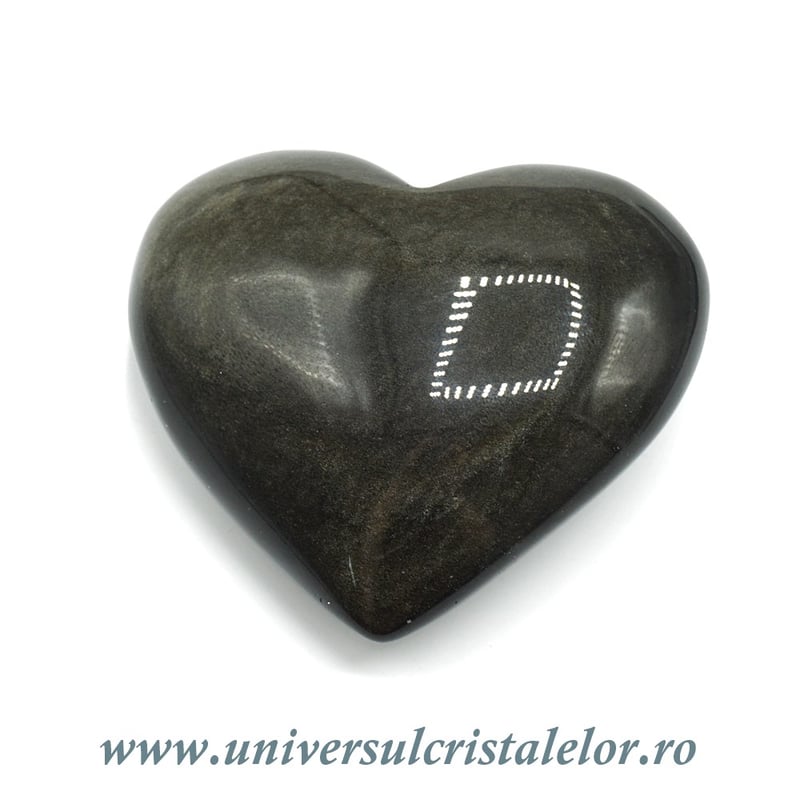 Inima obsidian auriu
