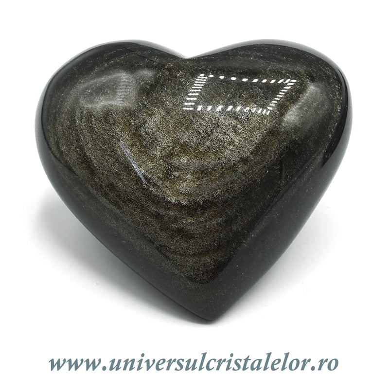 Inima obsidian auriu