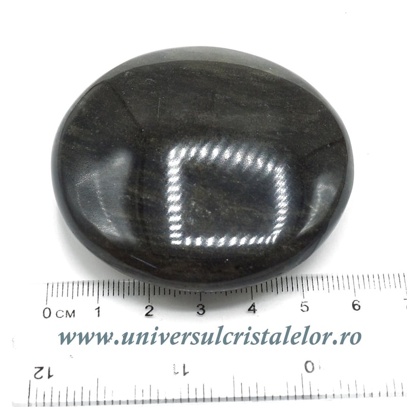 Obsidian auriu polisat simbol OM